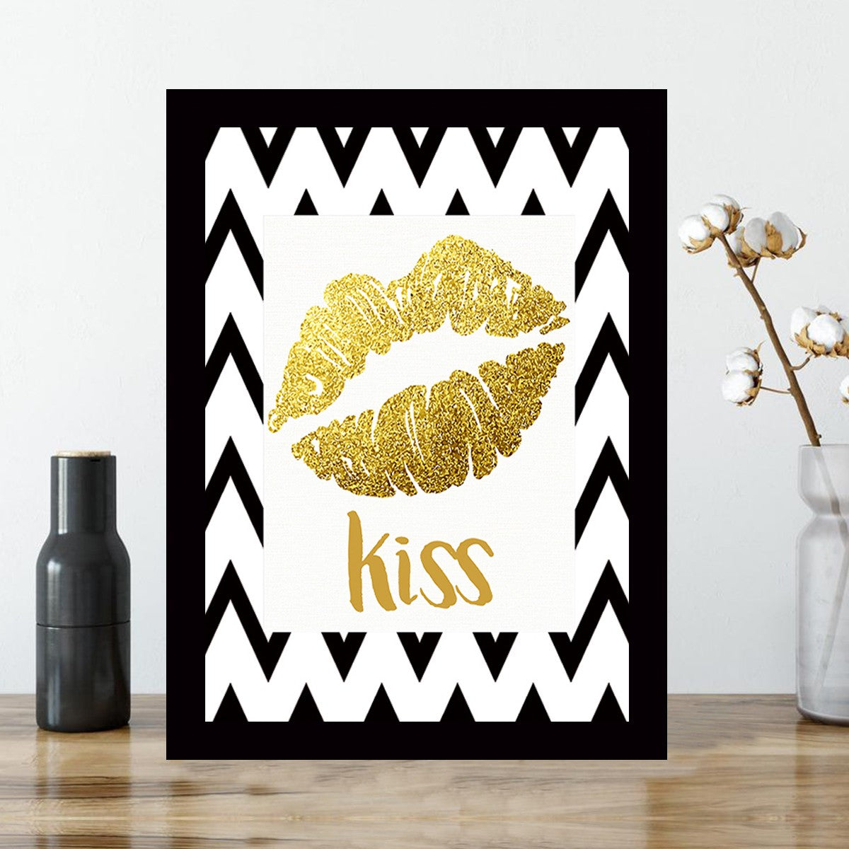 Quadro Decorativo MDF Emoldurado - Arte Multicolor 24x29cm com Moldura de Madeira 2cm