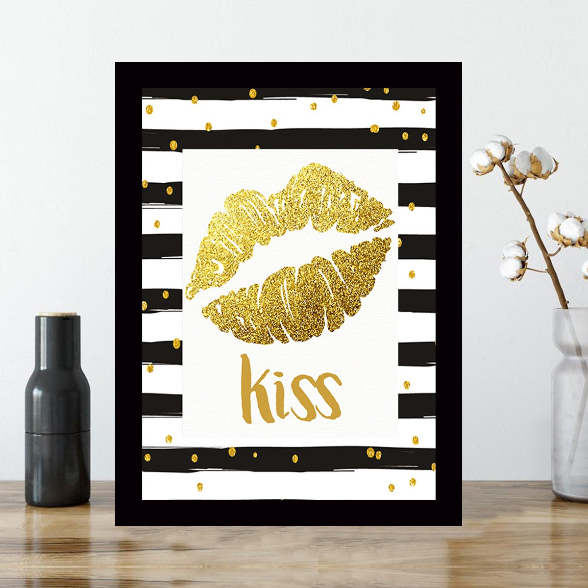 Quadro Decorativo MDF Emoldurado - Arte Multicolor 24x29cm com Moldura de Madeira 2cm