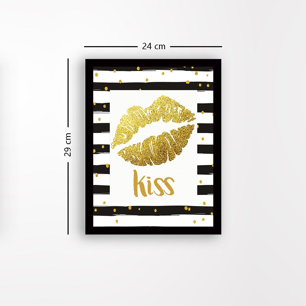 Quadro Decorativo MDF Emoldurado - Arte Multicolor 24x29cm com Moldura de Madeira 2cm