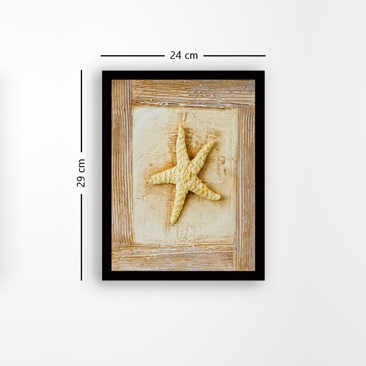 Quadro Decorativo MDF Emoldurado - Arte Multicolor 24x29cm com Moldura de Madeira 2cm