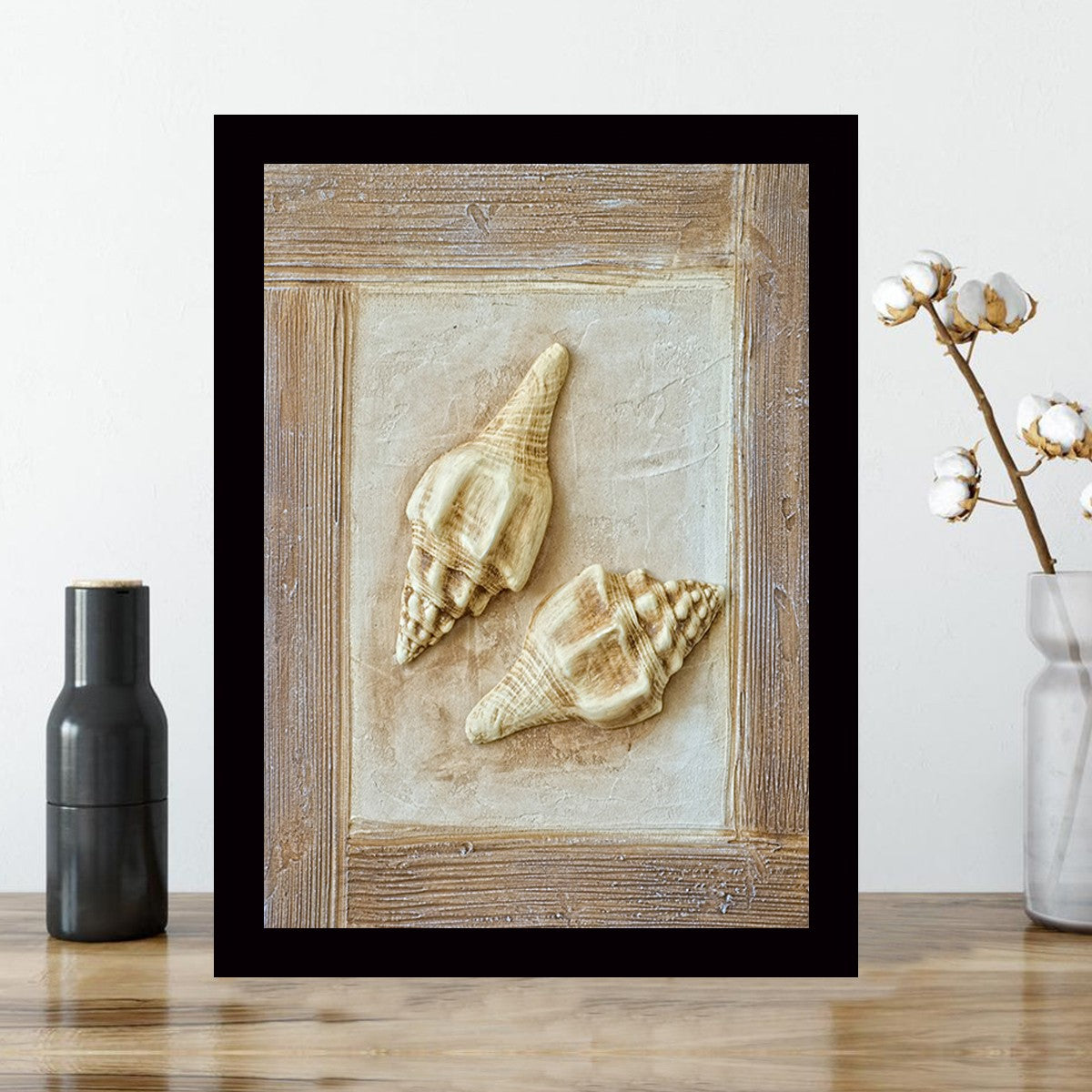 Quadro Decorativo MDF Emoldurado - Arte Multicolor 24x29cm com Moldura de Madeira 2cm