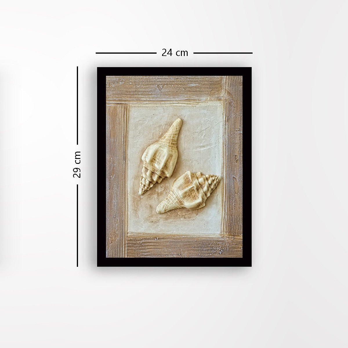 Quadro Decorativo MDF Emoldurado - Arte Multicolor 24x29cm com Moldura de Madeira 2cm