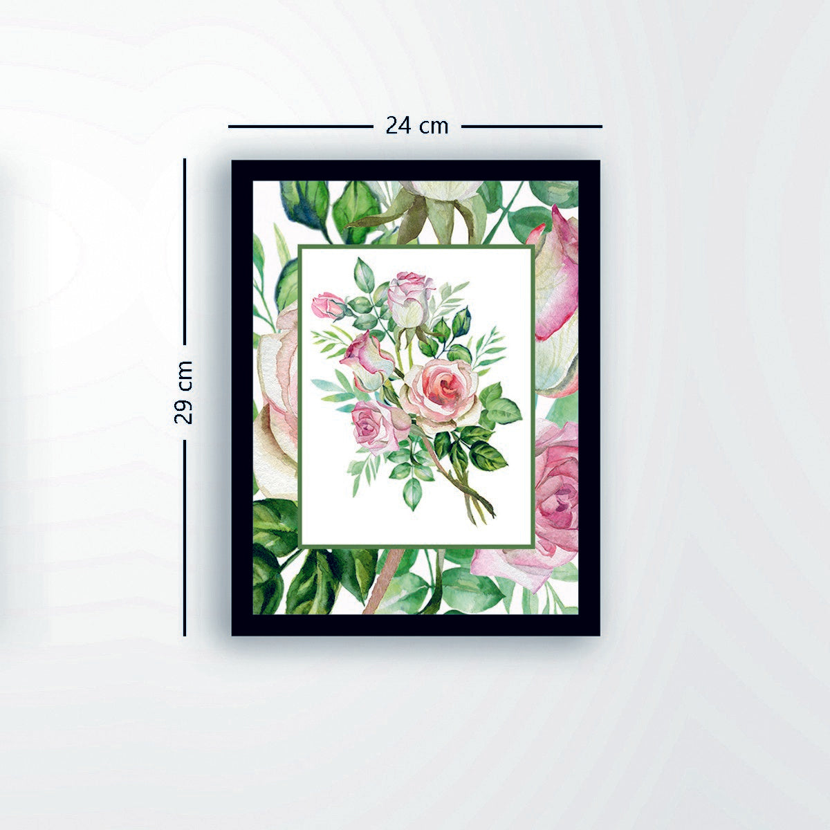 Quadro Decorativo MDF Emoldurado - Arte Multicolor 24x29cm com Moldura de Madeira 2cm