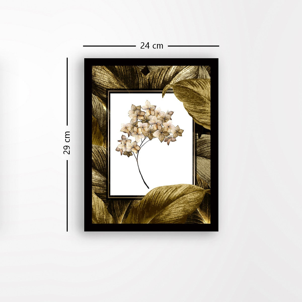 Quadro Decorativo MDF Emoldurado - Arte Multicolor 24x29cm com Moldura de Madeira 2cm