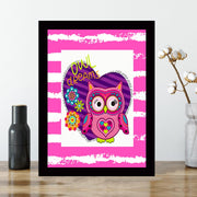 Quadro Decorativo MDF Emoldurado - Arte Multicolor 24x29cm com Moldura de Madeira 2cm