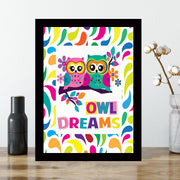 Quadro Decorativo MDF Emoldurado - Arte Multicolor 24x29cm com Moldura de Madeira 2cm