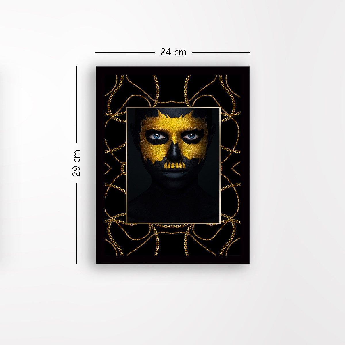 Quadro Decorativo MDF Emoldurado - Arte Multicolor 24x29cm com Moldura de Madeira 2cm