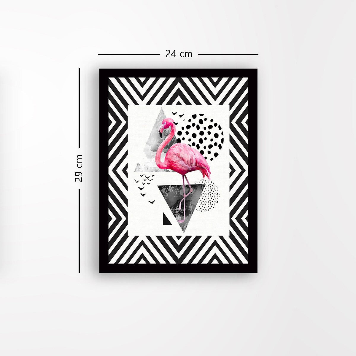 Quadro Decorativo MDF Emoldurado - Arte Multicolor 24x29cm com Moldura de Madeira 2cm