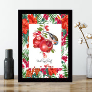 Quadro Decorativo MDF Emoldurado - Arte Multicolor 24x29cm com Moldura de Madeira 2cm