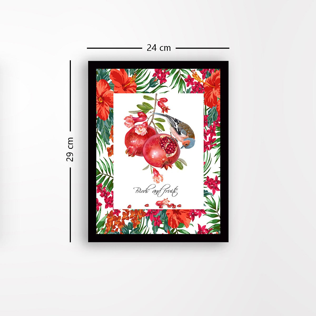 Quadro Decorativo MDF Emoldurado - Arte Multicolor 24x29cm com Moldura de Madeira 2cm