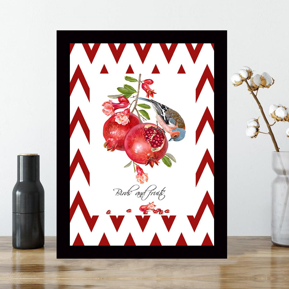 Quadro Decorativo MDF Emoldurado - Arte Multicolor 24x29cm com Moldura de Madeira 2cm