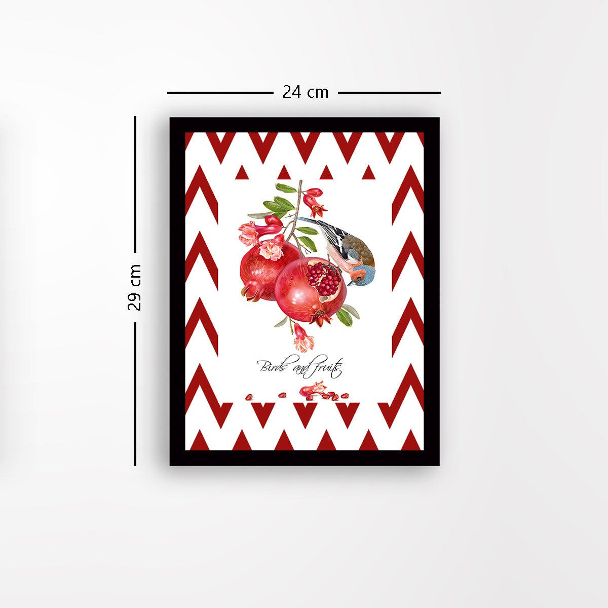 Quadro Decorativo MDF Emoldurado - Arte Multicolor 24x29cm com Moldura de Madeira 2cm