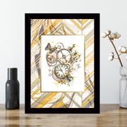 Quadro Decorativo MDF Emoldurado - Arte Multicolor 24x29cm com Moldura de Madeira 2cm