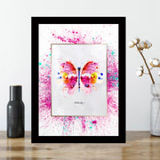 Quadro Decorativo MDF Emoldurado - Arte Multicolor 24x29cm com Moldura de Madeira 2cm