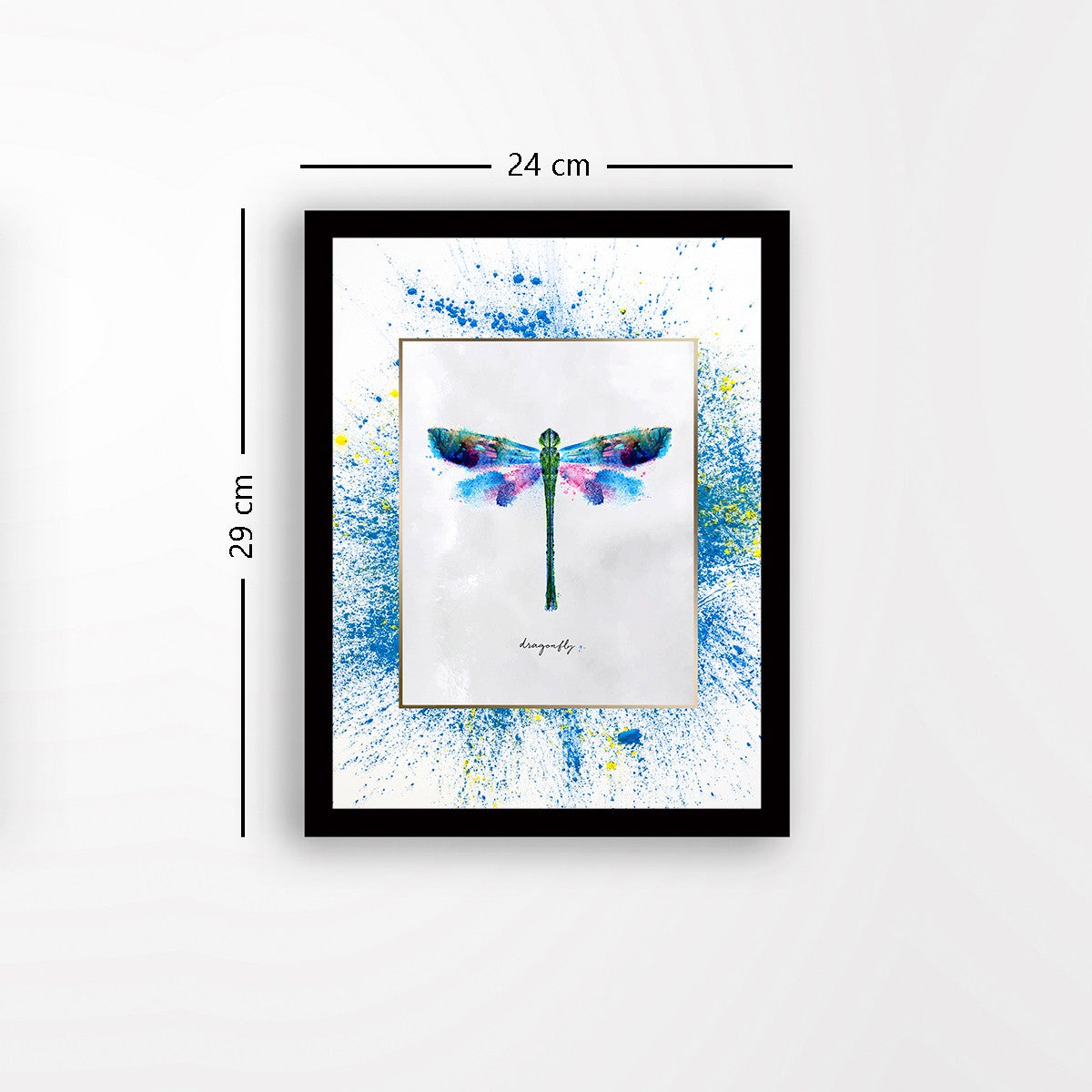 Quadro Decorativo MDF Emoldurado - Arte Multicolor 24x29cm com Moldura de Madeira 2cm