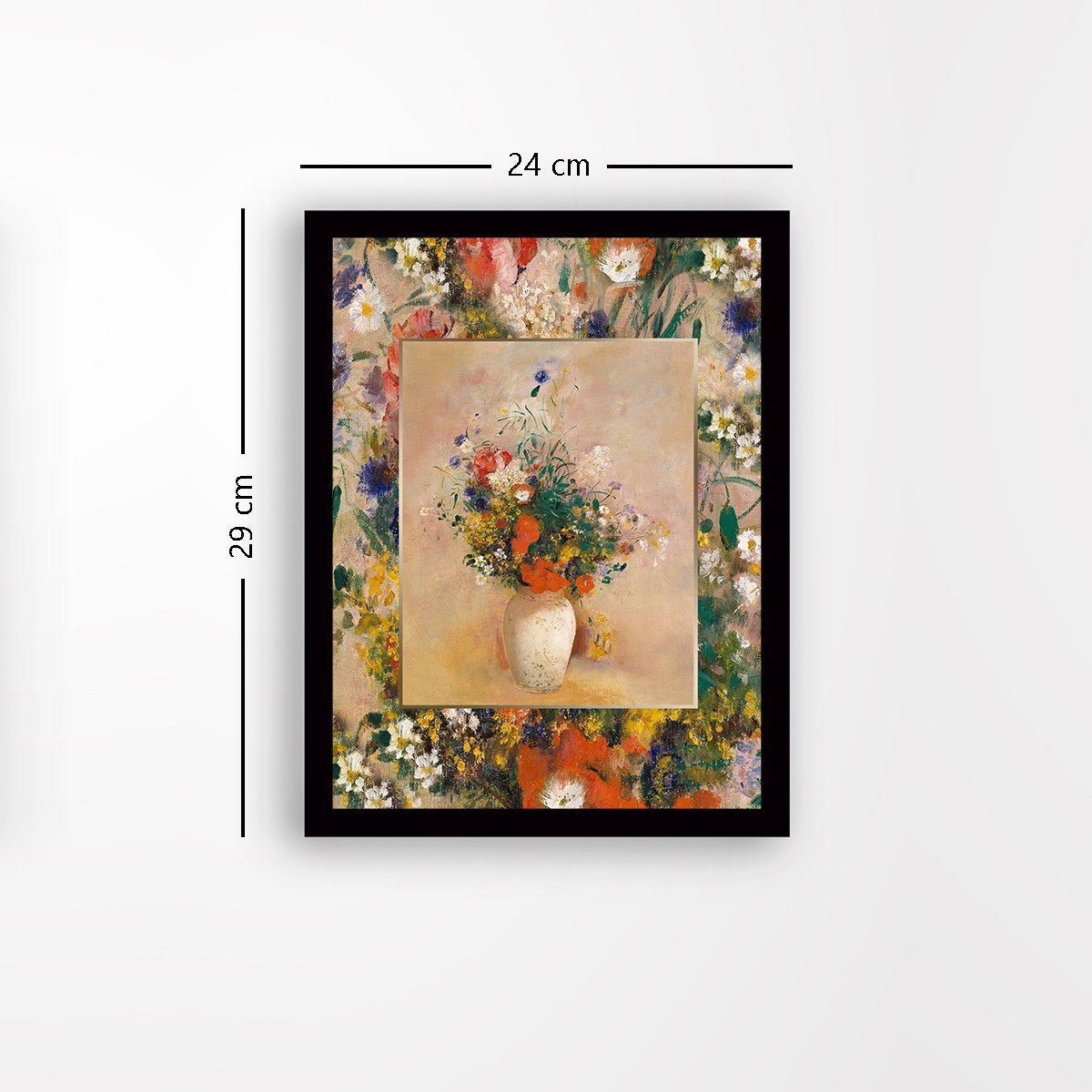 Quadro Decorativo MDF Emoldurado - Arte Multicolor 24x29cm com Moldura de Madeira 2cm