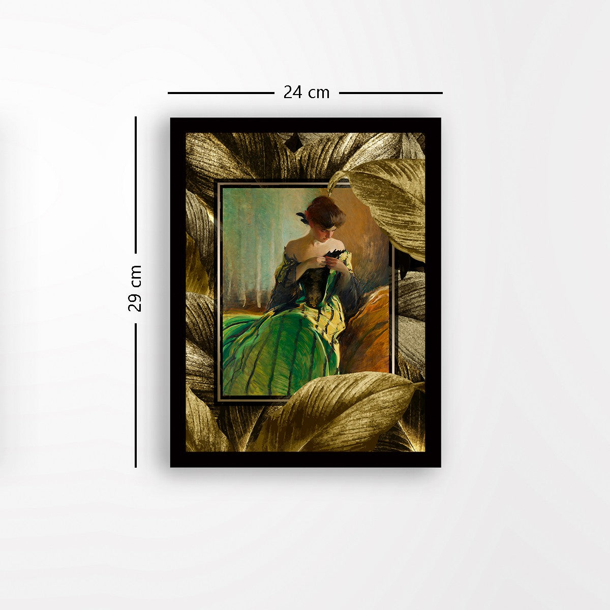 Quadro Decorativo MDF Emoldurado - Arte Multicolor 24x29cm com Moldura de Madeira 2cm