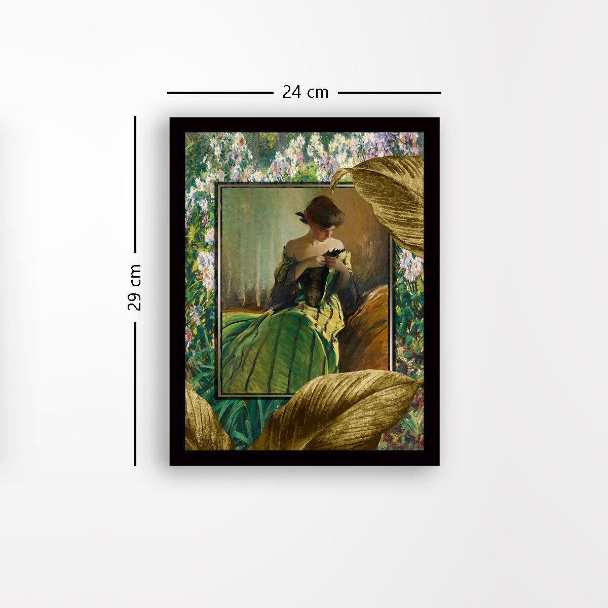 Quadro Decorativo MDF Emoldurado - Arte Multicolor 24x29cm com Moldura de Madeira 2cm