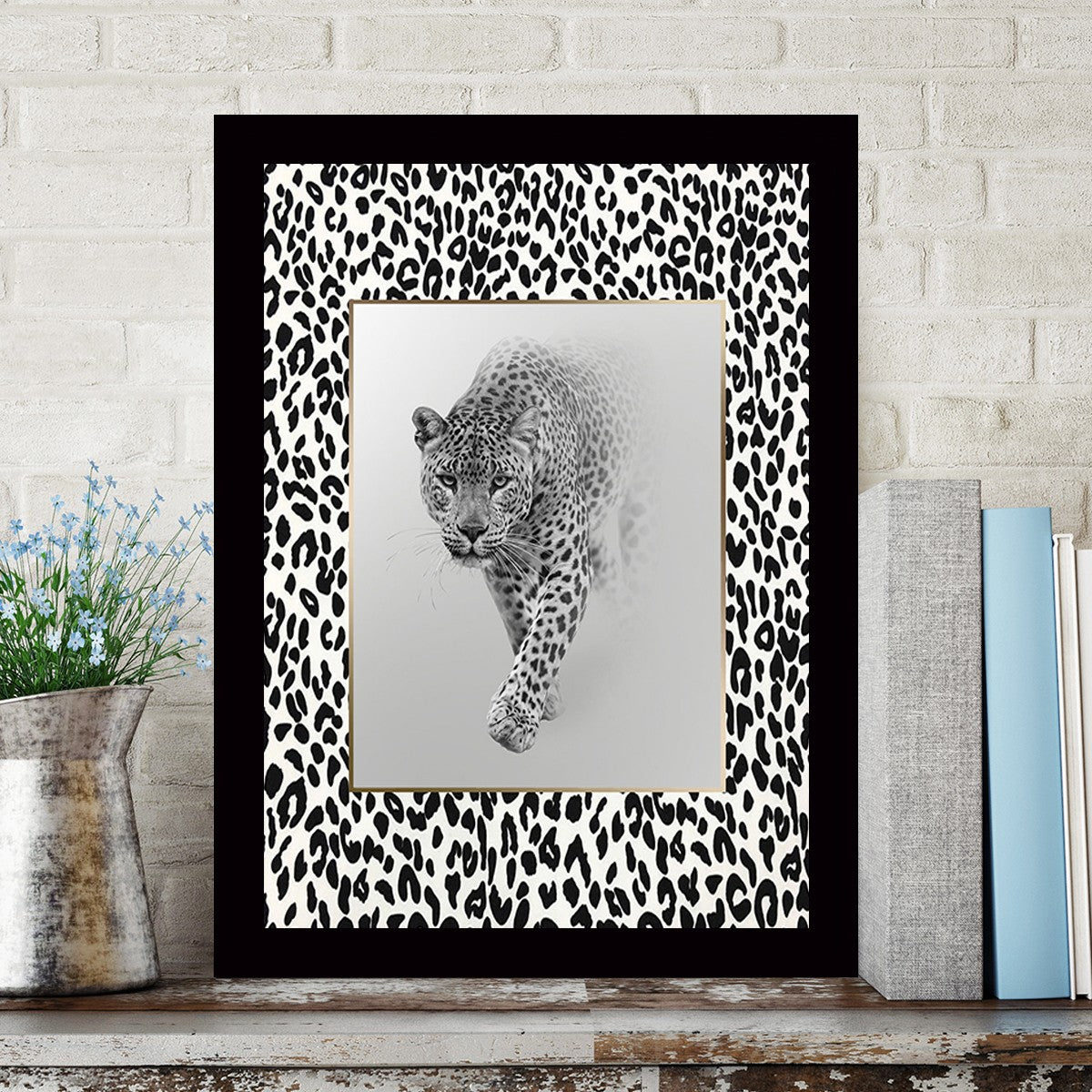 Quadro Decorativo MDF Emoldurado - Arte Multicolor 24x29cm com Moldura de Madeira 2cm