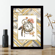 Quadro Decorativo MDF Emoldurado - Arte Multicolor 24x29cm com Moldura de Madeira 2cm