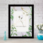 Quadro Decorativo MDF Emoldurado - Arte Multicolor 24x29cm com Moldura de Madeira 2cm