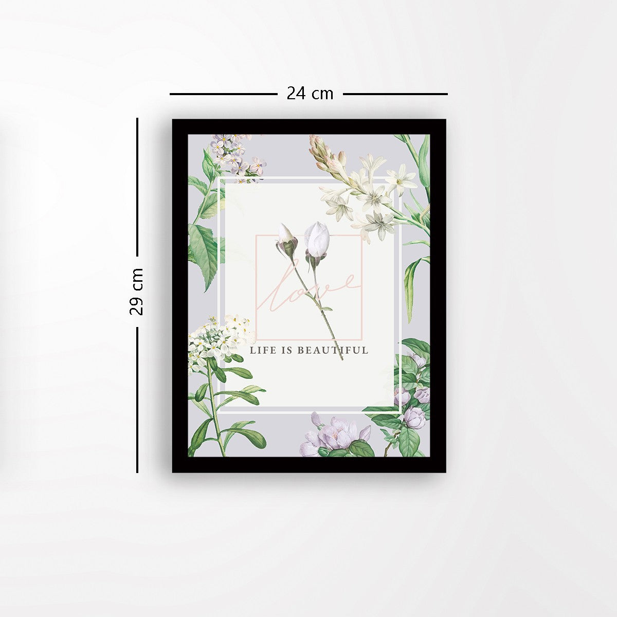 Quadro Decorativo MDF Emoldurado - Arte Multicolor 24x29cm com Moldura de Madeira 2cm