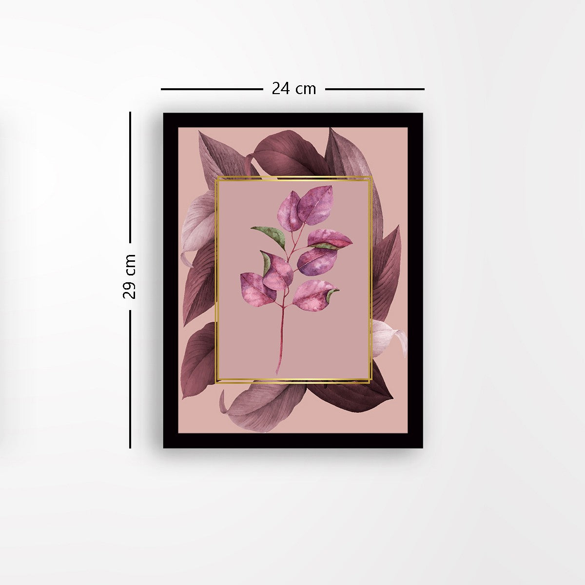 Quadro Decorativo MDF Emoldurado - Arte Multicolor 24x29cm com Moldura de Madeira 2cm