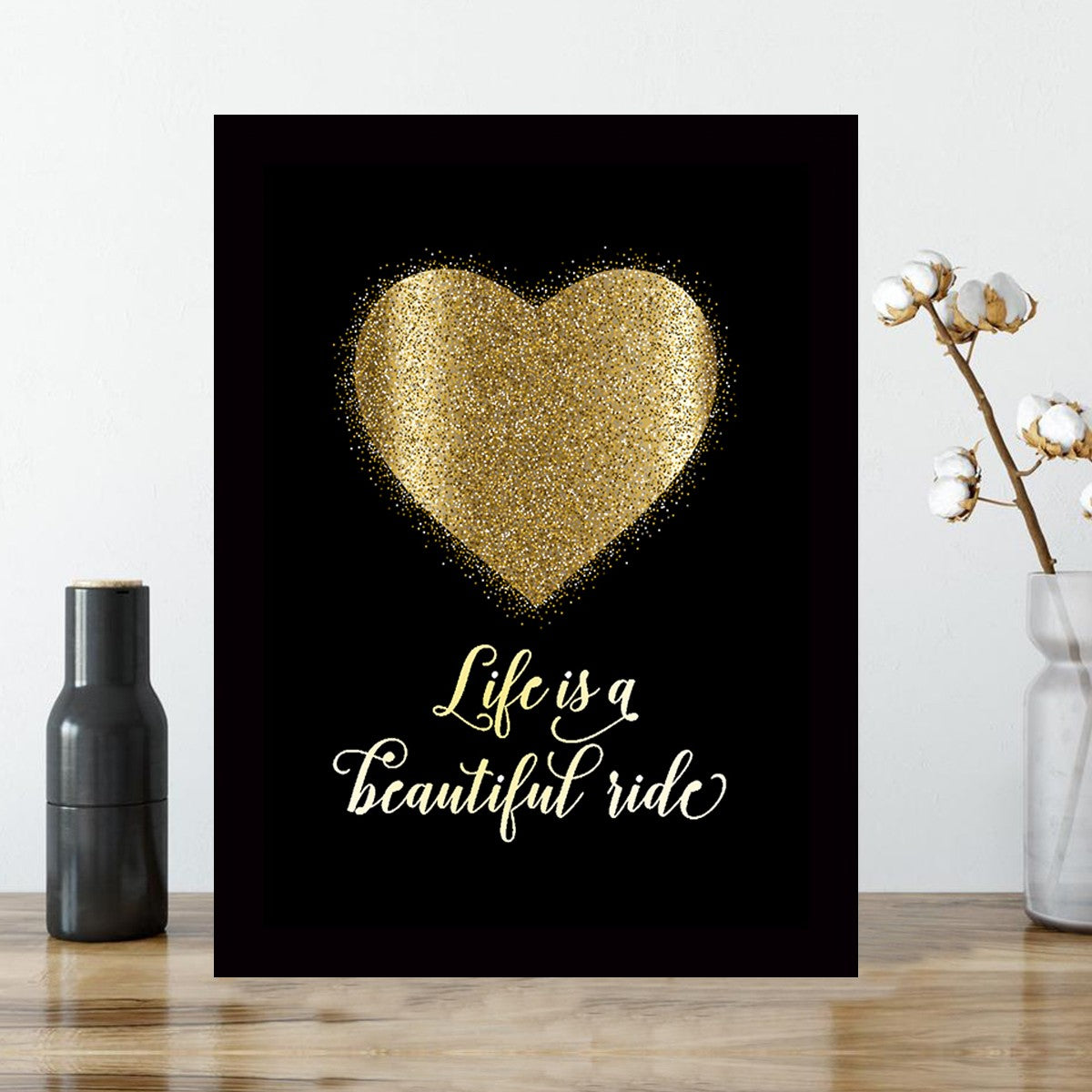 Quadro Decorativo MDF Emoldurado - Arte Multicolor 24x29cm com Moldura de Madeira 2cm