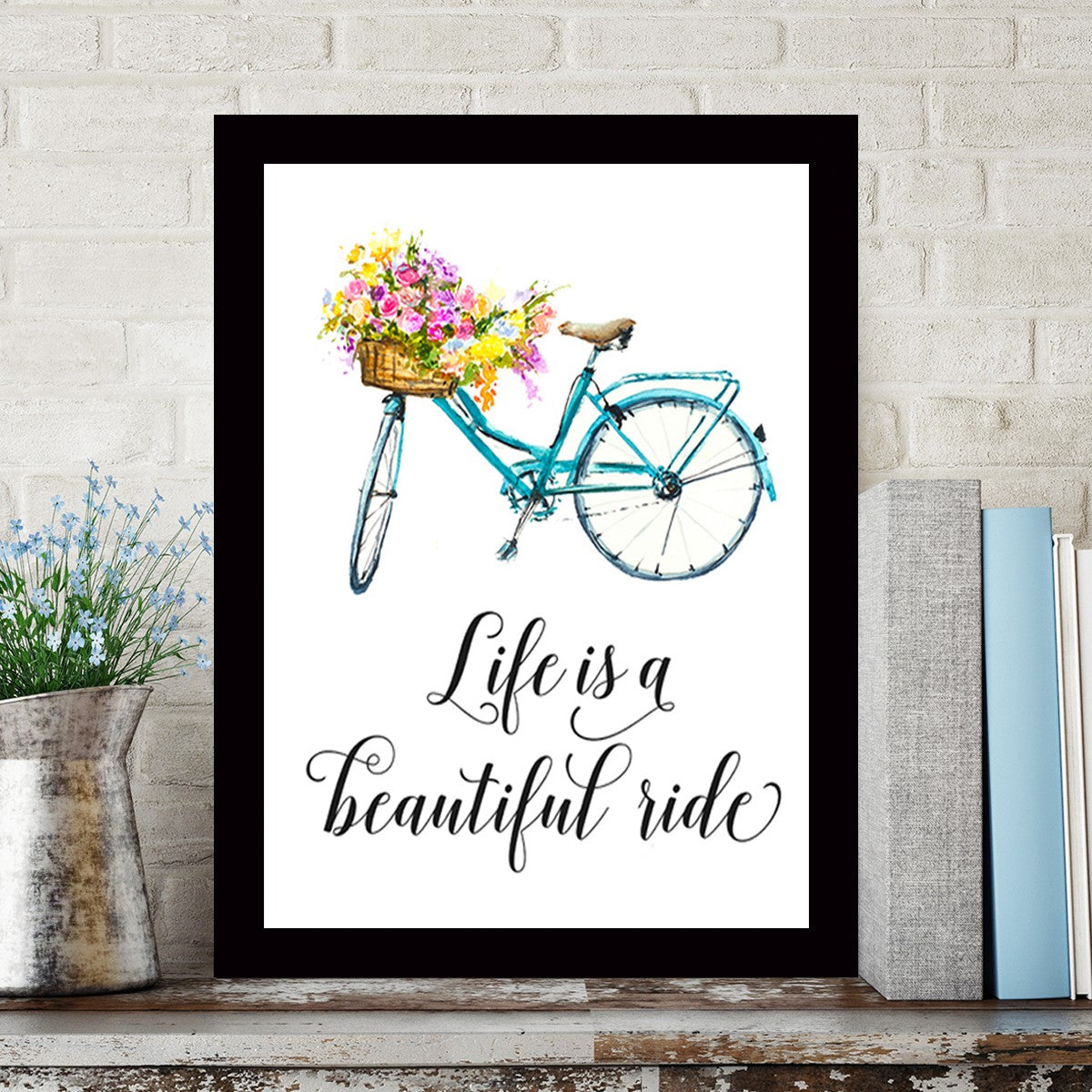 Quadro Decorativo MDF Emoldurado - Arte Multicolor 24x29cm com Moldura de Madeira 2cm