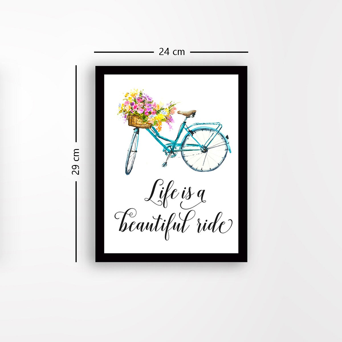 Quadro Decorativo MDF Emoldurado - Arte Multicolor 24x29cm com Moldura de Madeira 2cm