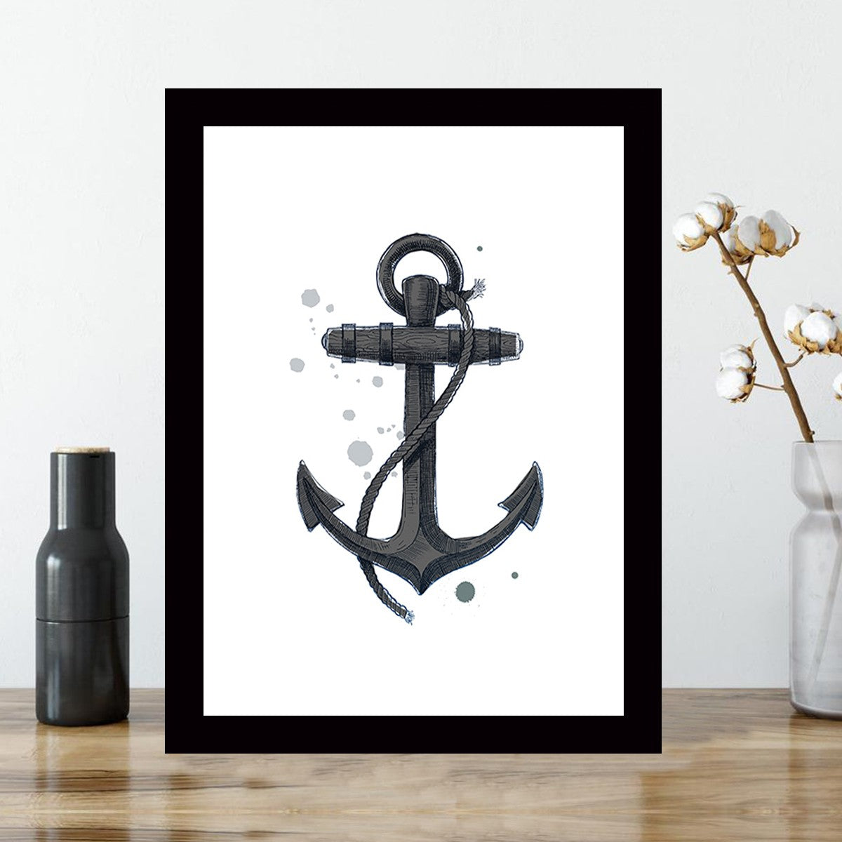 Quadro Decorativo MDF Emoldurado - Arte Multicolor 24x29cm com Moldura de Madeira 2cm