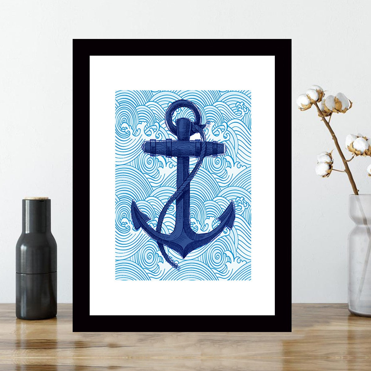 Quadro Decorativo MDF Emoldurado - Arte Multicolor 24x29cm com Moldura de Madeira 2cm