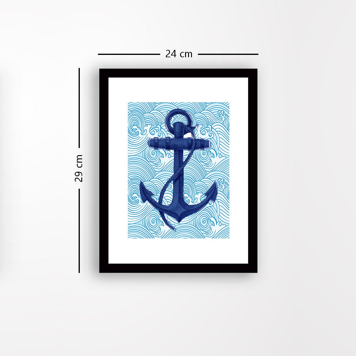 Quadro Decorativo MDF Emoldurado - Arte Multicolor 24x29cm com Moldura de Madeira 2cm