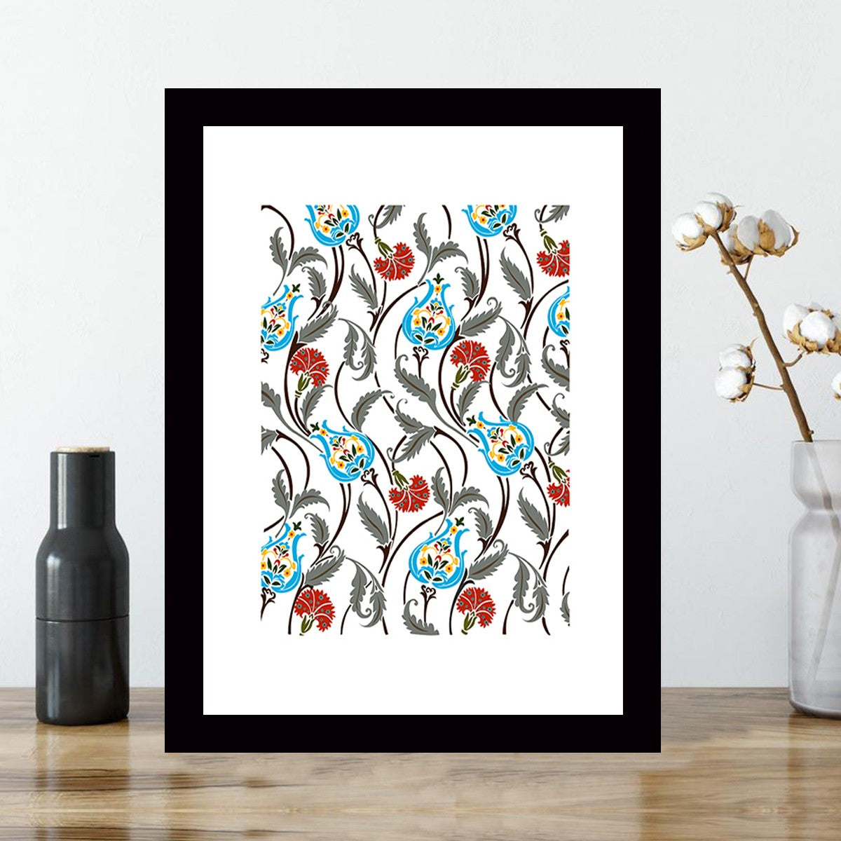 Quadro Decorativo MDF Emoldurado - Arte Multicolor 24x29cm com Moldura de Madeira 2cm