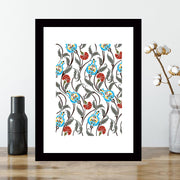 Quadro Decorativo MDF Emoldurado - Arte Multicolor 24x29cm com Moldura de Madeira 2cm