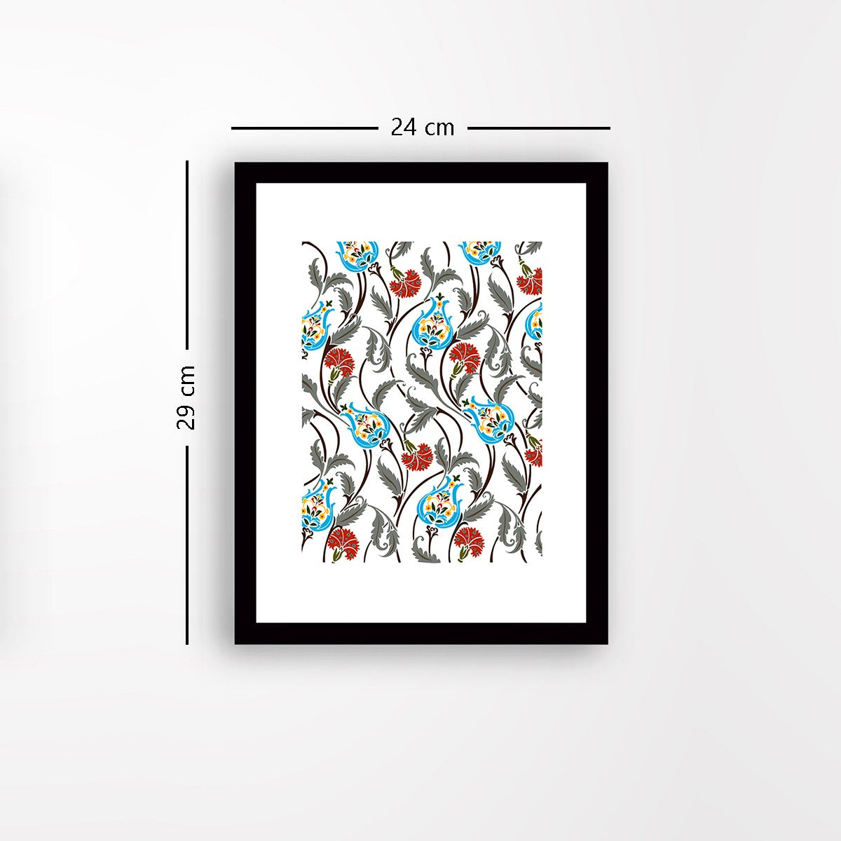 Quadro Decorativo MDF Emoldurado - Arte Multicolor 24x29cm com Moldura de Madeira 2cm