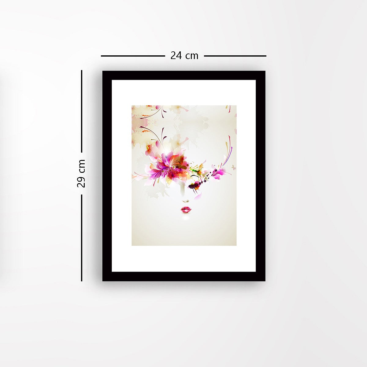 Quadro Decorativo MDF Emoldurado - Arte Multicolor 24x29cm com Moldura de Madeira 2cm