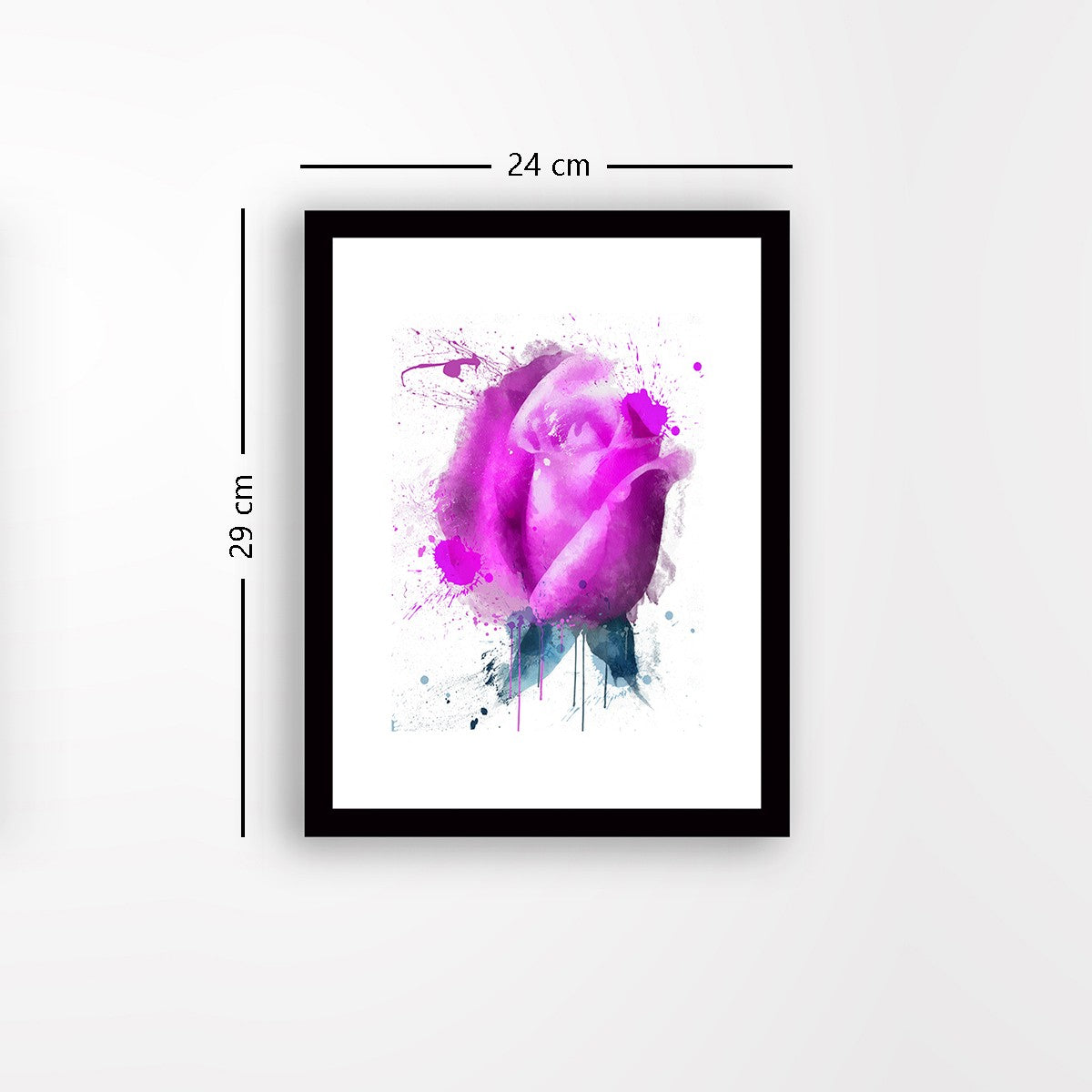 Quadro Decorativo MDF Emoldurado - Arte Multicolor 24x29cm com Moldura de Madeira 2cm