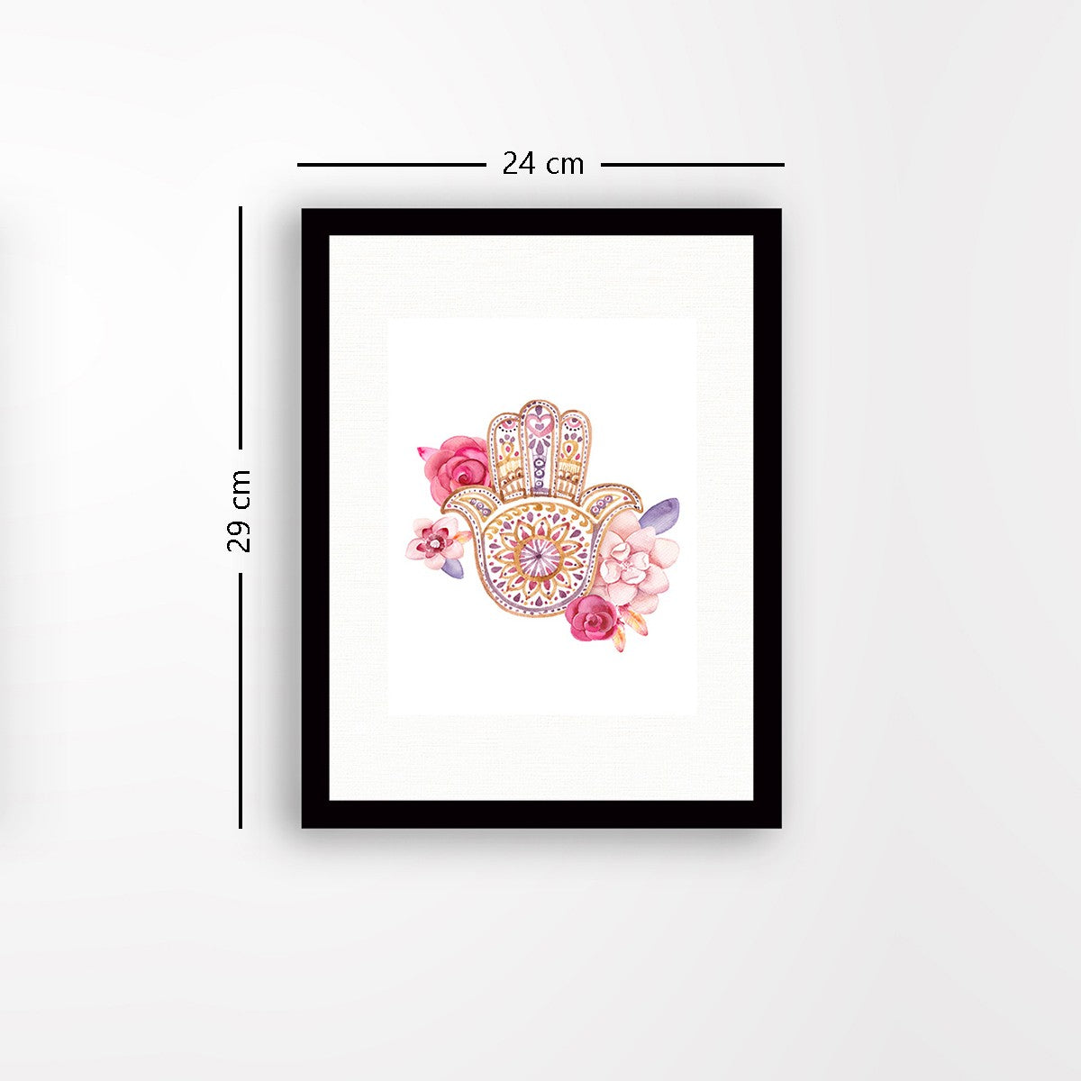 Quadro Decorativo MDF Emoldurado - Arte Multicolor 24x29cm com Moldura de Madeira 2cm