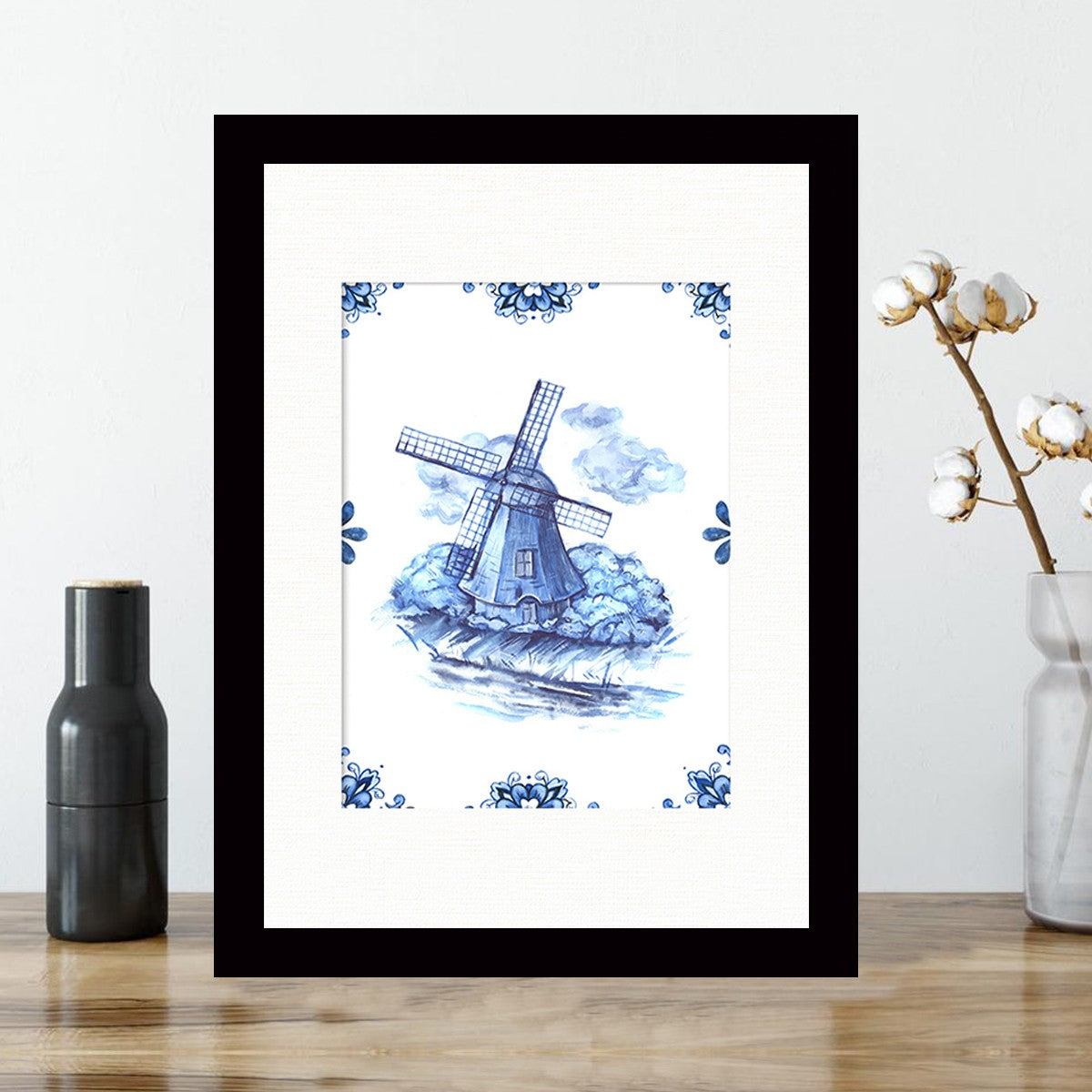 Quadro Decorativo MDF Emoldurado - Arte Multicolor 24x29cm com Moldura de Madeira 2cm