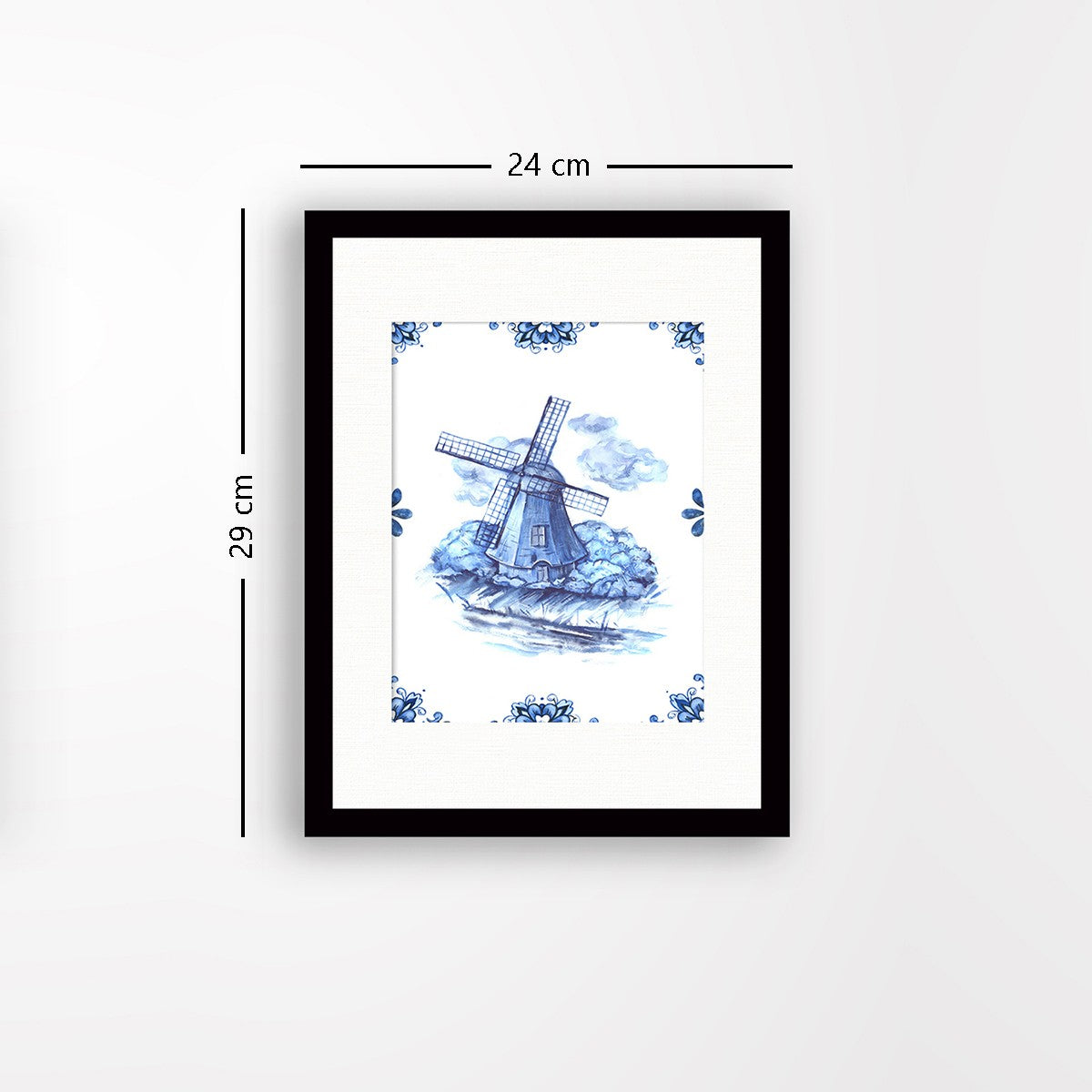 Quadro Decorativo MDF Emoldurado - Arte Multicolor 24x29cm com Moldura de Madeira 2cm