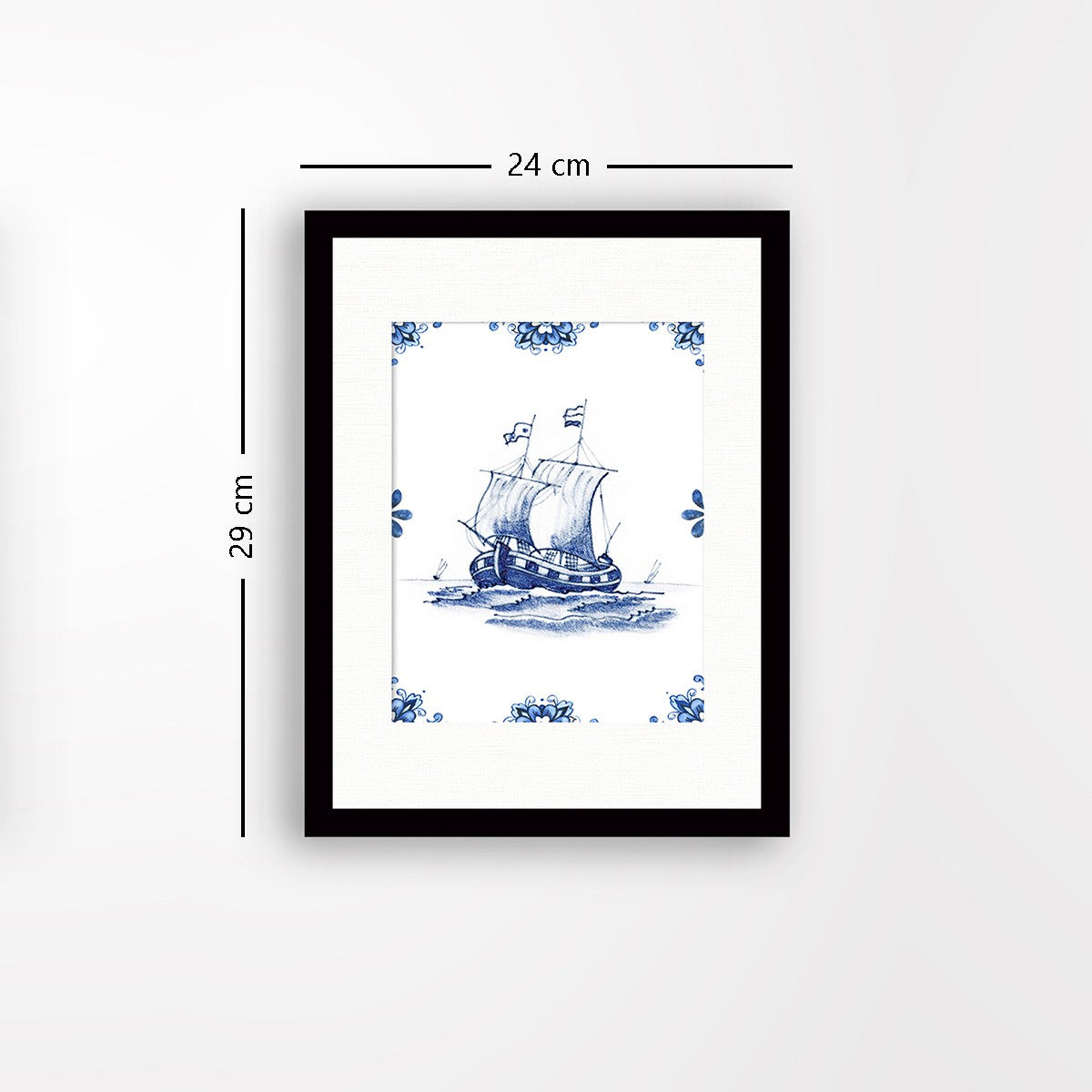 Quadro Decorativo MDF Emoldurado - Arte Multicolor 24x29cm com Moldura de Madeira 2cm