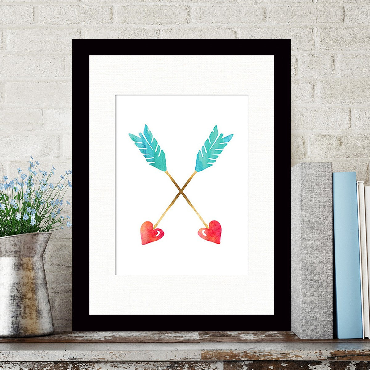 Quadro Decorativo MDF Emoldurado - Arte Multicolor 24x29cm com Moldura de Madeira 2cm