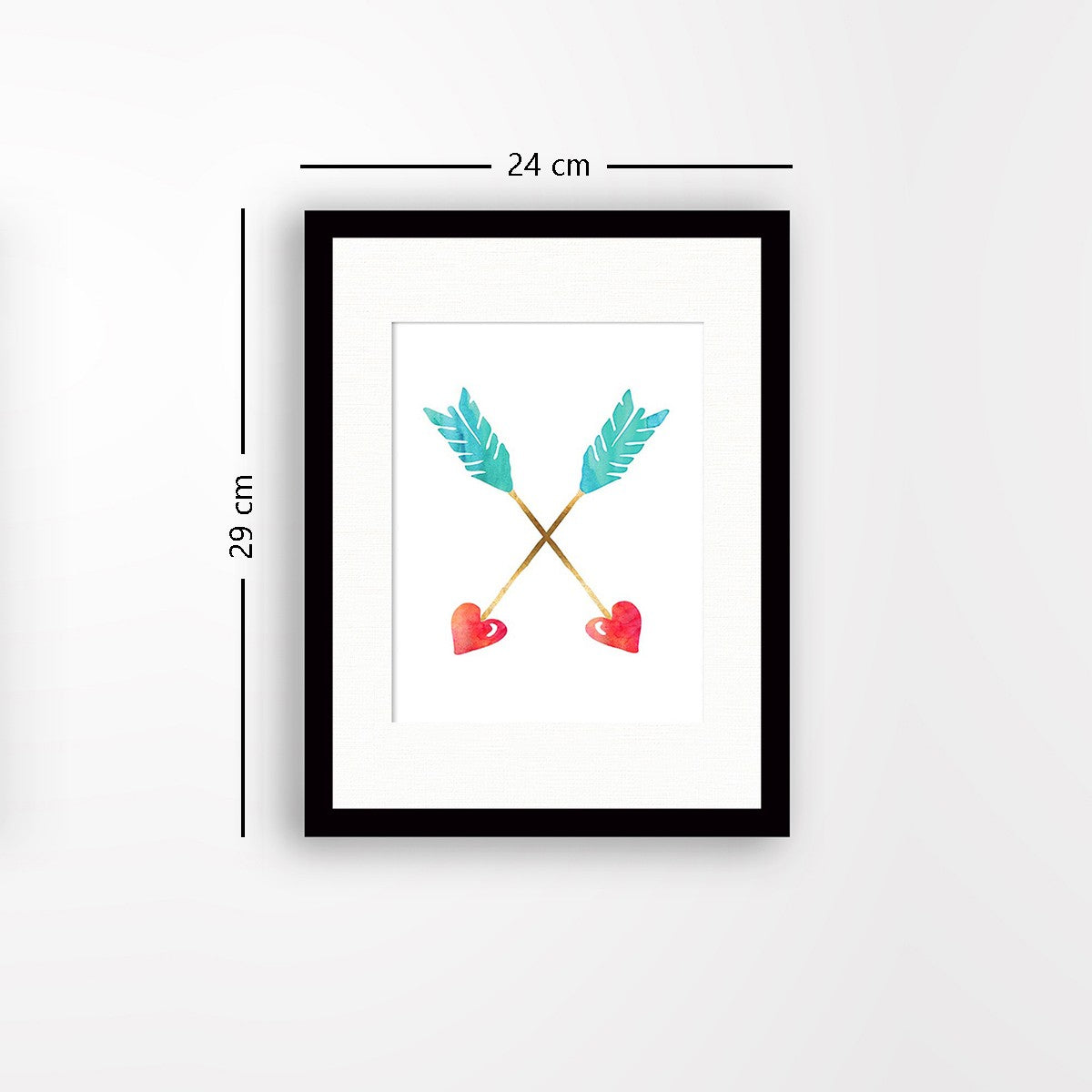 Quadro Decorativo MDF Emoldurado - Arte Multicolor 24x29cm com Moldura de Madeira 2cm