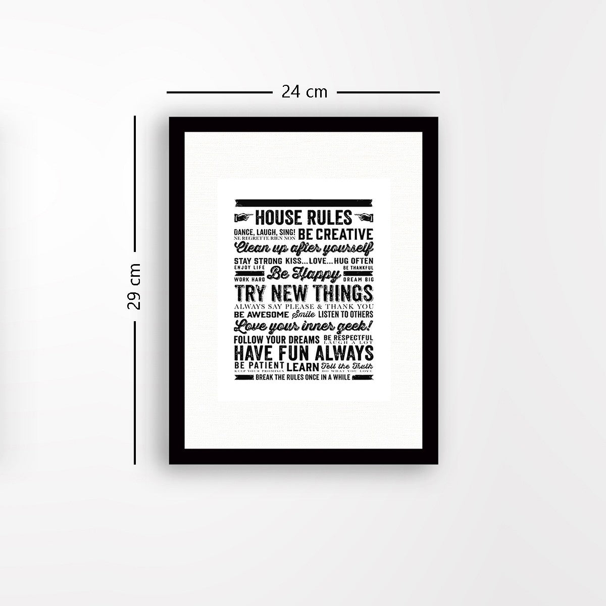 Quadro Decorativo MDF Emoldurado - Arte Multicolor 24x29cm com Moldura de Madeira 2cm