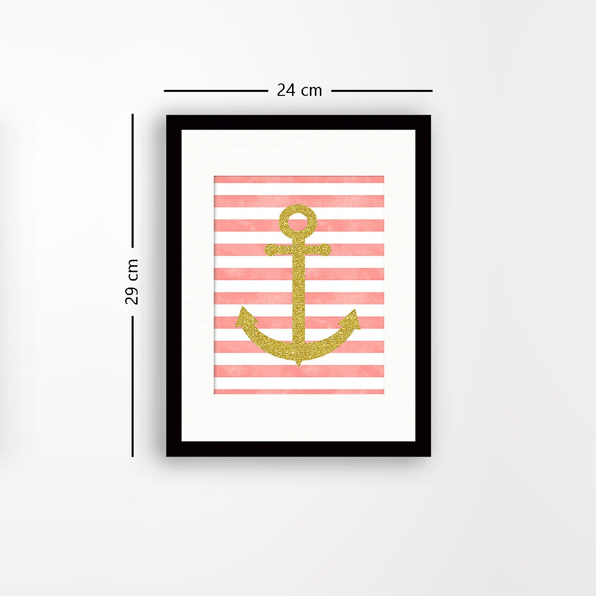 Quadro Decorativo MDF Emoldurado - Arte Multicolor 24x29cm com Moldura de Madeira 2cm