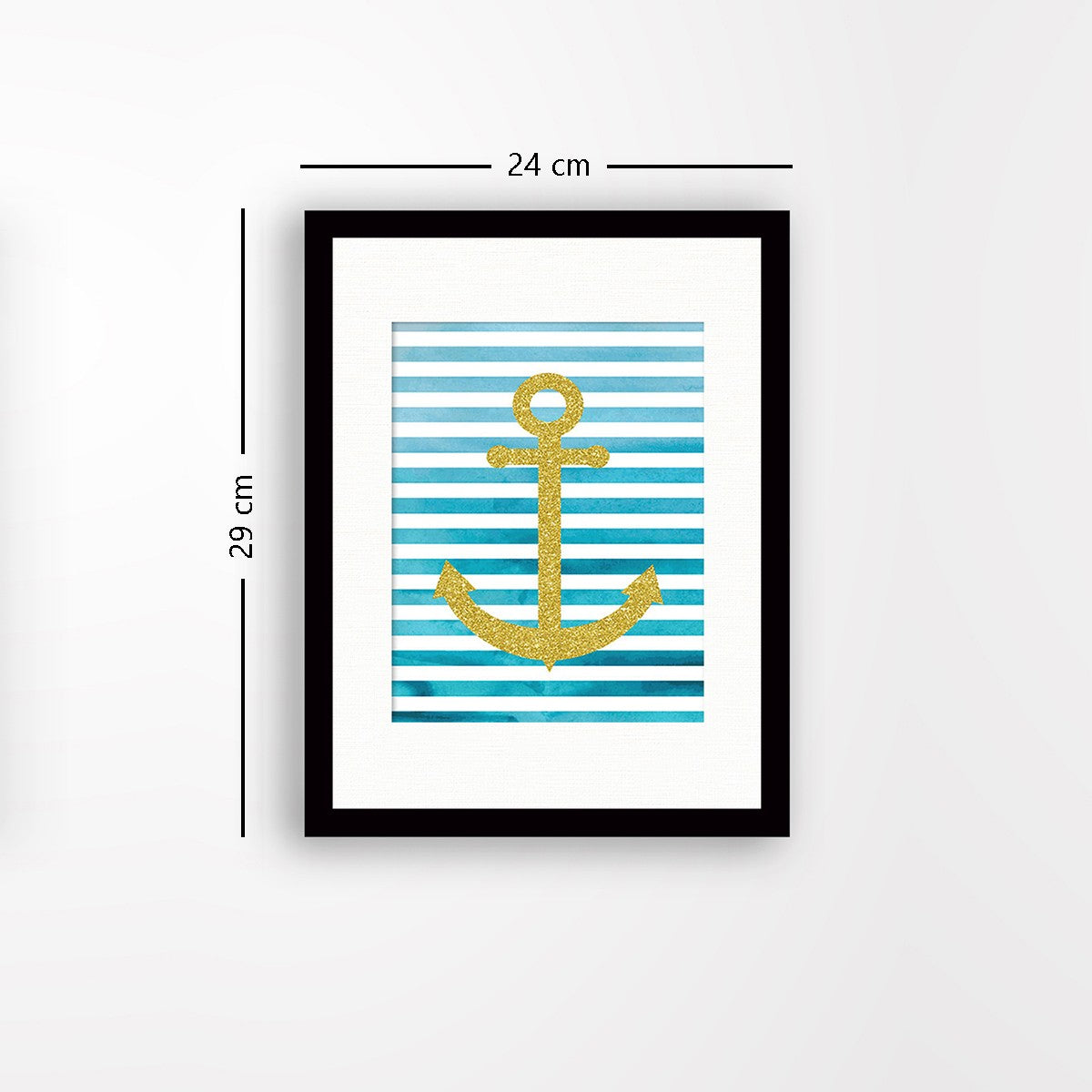 Quadro Decorativo MDF Emoldurado - Arte Multicolor 24x29cm com Moldura de Madeira 2cm