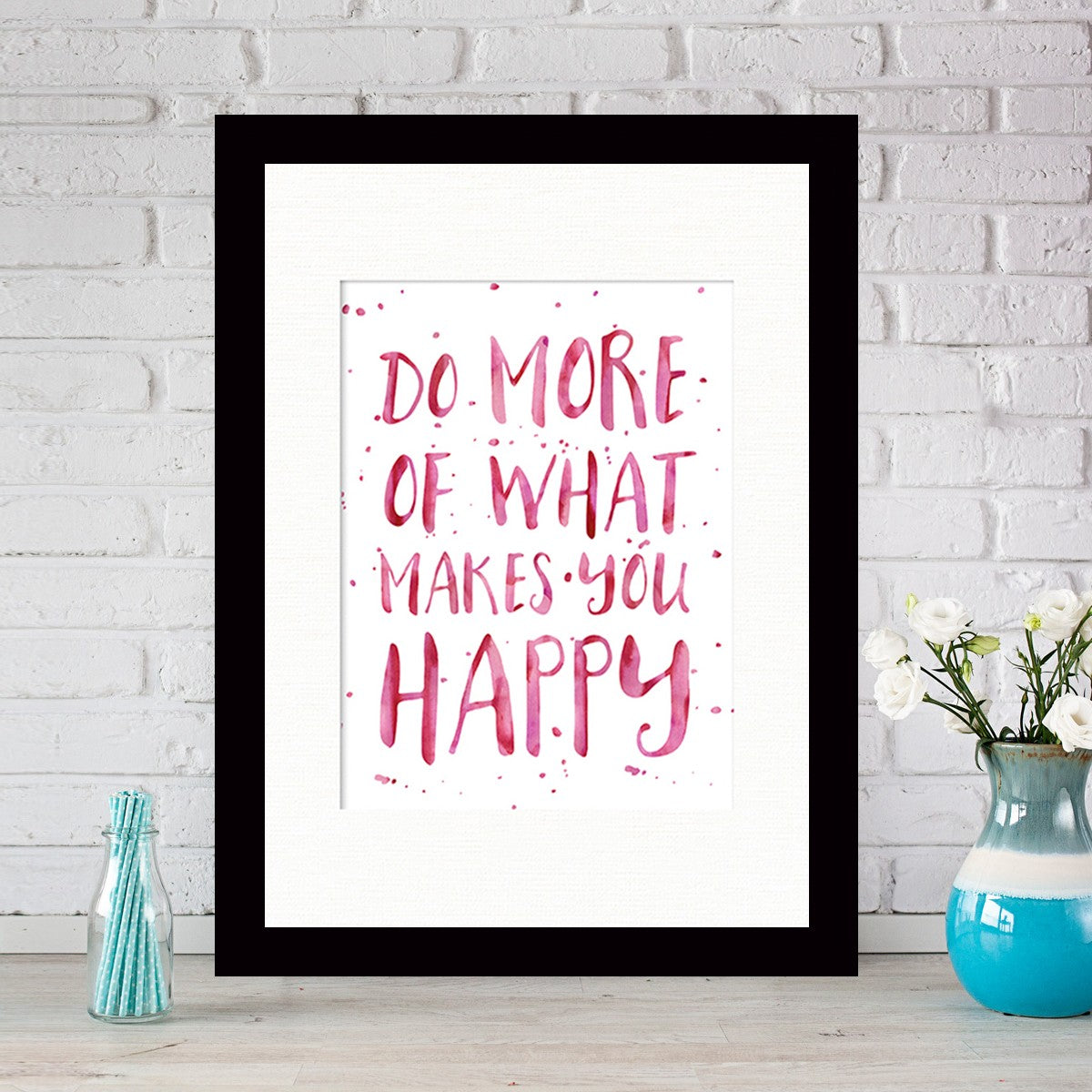 Quadro Decorativo MDF Emoldurado - Arte Multicolor 24x29cm com Moldura de Madeira 2cm