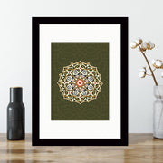 Quadro Decorativo MDF Emoldurado - Arte Multicolor 24x29cm com Moldura de Madeira 2cm