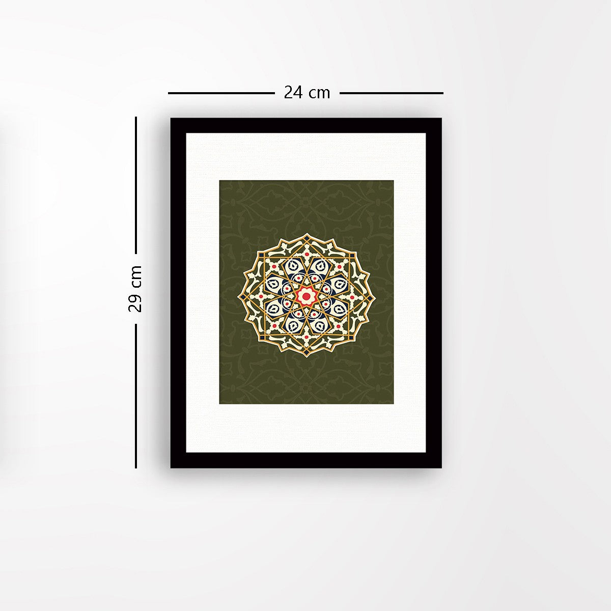 Quadro Decorativo MDF Emoldurado - Arte Multicolor 24x29cm com Moldura de Madeira 2cm